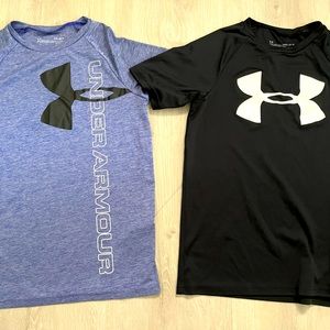Pair of Two Youth Under Armour performance shirts